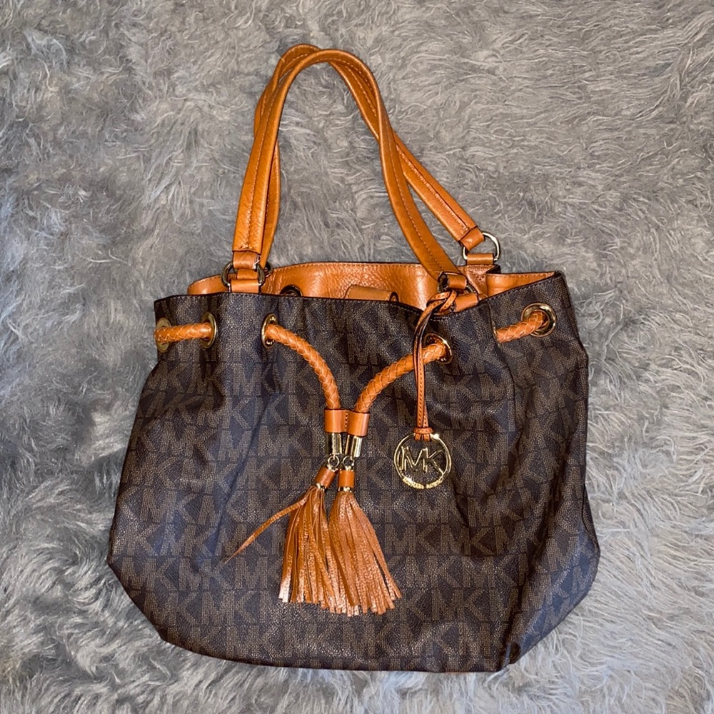 Michael Kors Signature Jet Set Drawstring Bag - image 1